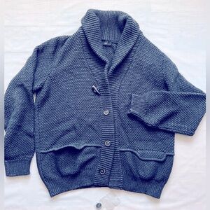 Dunhill London ALPACA Silk knitted Cardigan Sweater Shawl Collar ITALY men's XL